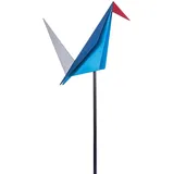 Dehner Dekostab Origami-Kranich 6 x 101 x 22,5 cm Blau/Weiß