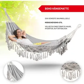 outtec Hängematte, Grau, Textil, 150x1x200 cm, Gartenmöbel, Hängematten