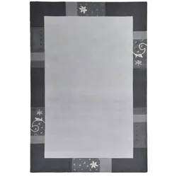 THEKO Wollteppich  Royal Ganges , silber , Wolle , Maße (cm): B: 70 H: 1,3