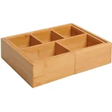 Homcom Aufbewahrungsbox Organizer 24,6 x 17,6 x 7 cm 18-tlg. natur