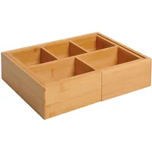 Homcom Aufbewahrungsbox Organizer 24,6 x 17,6 x 7 cm 18-tlg. natur