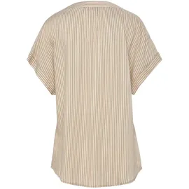 VIVANCE Kurzarmbluse mit Streifendesign Weiß 36/38