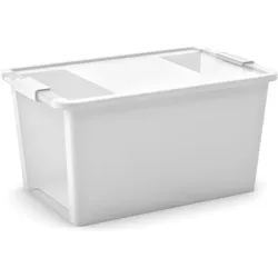 PROREGAL Mehrzweck Aufbewahrungsbehälter STORAGE mit Deckel, HxBxT 28x55x35cm, 40 Liter, Weiß, Behälter, Box, Aufbewahrungsbehälter, Aufbewahrungsbox