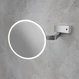 viverso Zoom me Kosmetikspiegel, mit Beleuchtung, Vergrößerung 5-fach Ø 200 mm, VM6001CR,