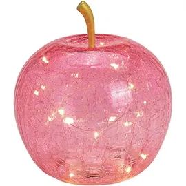 Wurm LED Lichterkette Apfel Glas 20er Ø16 cm Rosa