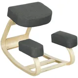 Vinsetto Ergonomischer Kniestuhl, Kniehocker Gesundheitsstuhl für Zuhause, Büro, Meditation, zur Verbesserung der Rückenschmerzen Nackenschmerzen Lindern & Körperhaltung Dunkelgrau