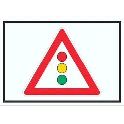 Schild Achtung Ampel Symbol A6 (105x148mm)