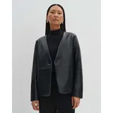 Someday Damen Blazer | Blazer NOEBE aus weichem Kunstleder Black, 38