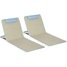 Outsunny Strandliege Faltbar Beige