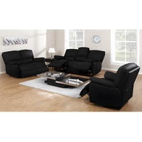 Relaxsofa 2-Sitzer elektrisch - Leder - Schwarz - MARCIS