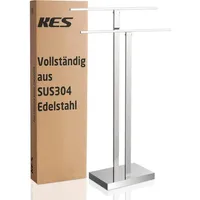 Kes Handtuchhalter Freistehend Poliert, Edelstahl