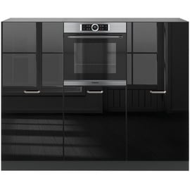 Vicco Küchenzeile R-Line Solid Anthrazit Schwarz 180 cm modern Küchenschränke Küchenmöbel