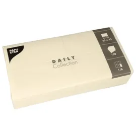 Papstar 150 Servietten 'Daily Collection' 1/8-Falz 32 cm x 32 cm Sand
