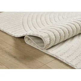 The CarPET Teppich THE CARPET "Everest", beige (creme), B:120cm H:14mm L:170cm, Polypropylen, Teppiche, Teppich, moderner Wohnzimmer Teppich hohe Flordichte
