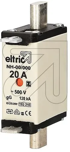 NH-Sicherungseinsätze Gr.000/20A, 3 Stk.