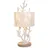 Gilde Tischleuchte CORAL Tischleuchte - weiß - Kunstharz - Höhe 66cm x Ø 30,5cm - Lampe, Tischlampe - Schreibtischlampe - Nachttischlampe weiß