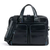 Piquadro Blue Square Portfolio Computer Briefcase Blu Notte