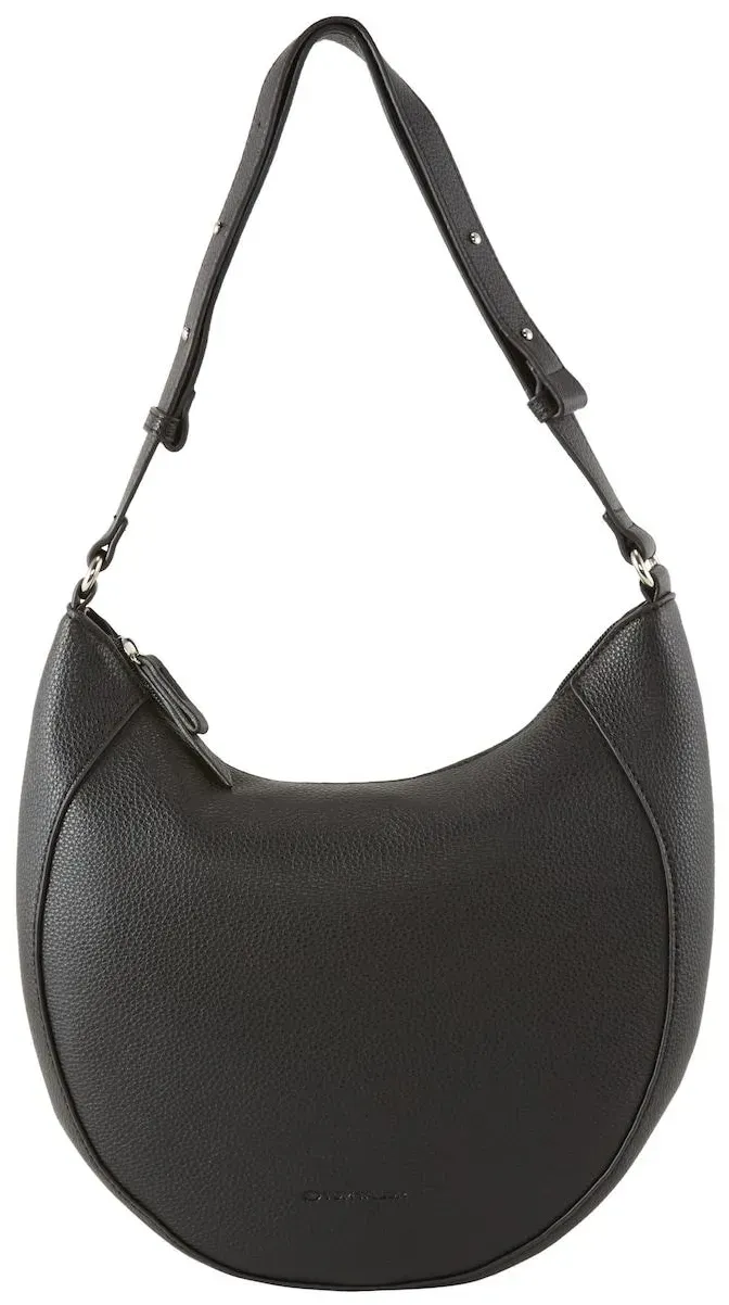 TOM TAILOR Damen TTDAHLIA M Beuteltasche mit Ziernähten, schwarz, Uni, Gr. ONESIZE