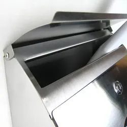 Airbrush-City Briefkasten aus Edelstahl mit Sichtfenster und Zeitungsrolle im modernem Design Modell 2211 *** Aktions Artikel