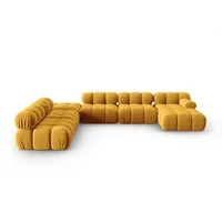 Micadoni Ecksofa Bellis, modular Panorama 7-Sitzer gelb