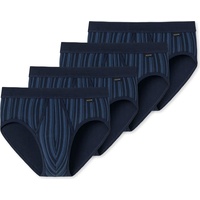 Schiesser, Herren, Unterhosen, Herren Slips mit Eingriff, Blau, (XL, 4er Pack)