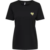 Only ONLKITA Life S/S Logo TOP NOOS Schwarz XL