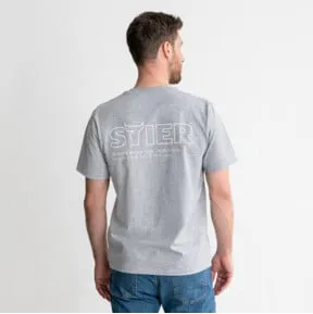 STIER Heavy Tee Logo Capsule organic cotton S Grey Melange
