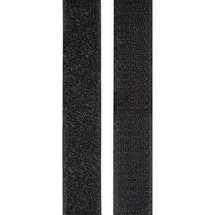 TOOLCRAFT KL25X2000C Klettband zum Aufkleben Haft- und Flauschteil (L x B) 2000 mm x 25 mm Schwarz 1 Paar