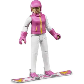 Bruder Snowboardfahrerin mit Zubehör