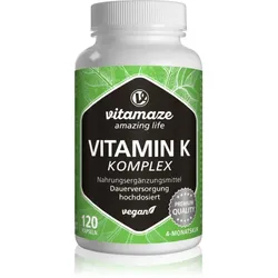 Vitamaze Vitamin K Complex Kapseln zur Förderung der Gesundheit von Knochen und Gelenken 120 KAP