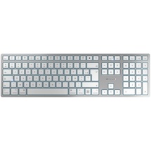 Cherry KW 9100 Slim Mac kabellose Tastatur FR-Layout weiß-Silber