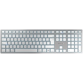 Cherry KW 9100 Slim Mac kabellose Tastatur FR-Layout weiß-Silber