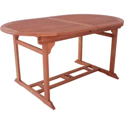 Tisch Gartentisch Holztisch oval ausziehbar