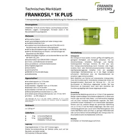 Franken Systems 1K PLUS lösemittelfreie Schnellabdichtung 6,0 kg graphit