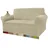 luxuskollektion Sofaüberwurf Jacquard Stretch Hunde 2 Sitzer Khakifarbe