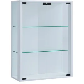 VCM Hängevitrine Udina 60 x 25 x 80 cm Weiß