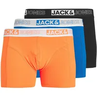 Boxershorts JACK & JONES "JACYAKU TRUNKS 3 PACK" Gr. S, orange (sun orange) Herren Unterhosen