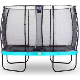 EXIT TOYS EXIT Elegant Premium Trampolin 214x366cm mit Deluxe Sicherheitsnetz - blau