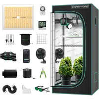 Mars Hydro TS1000 Growzelt Komplettset LED Grow Light Lampe 80X80X160cm Indoor Grow Tent Set mit 4" Ferne intelligente WiFi-Steuerung Lüfter Kit