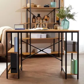 CARO-Möbel Schreibtisch EVORA Schwarz / Braun