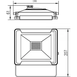 Fiai IsoLED LED Fluter 30W Aluminium, Glas 3000K 2400lm IP65 schwarz