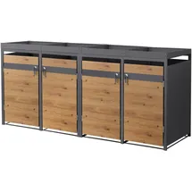 ML-Design Mülltonnenbox 264 x 124 x 80 cm braun