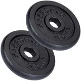 ScSPORTS ScSPORTS® Hantelscheiben Set, 2/4/5/10/15/20 kg, Ø 30/31 mm, Gusseisen Gewichtsscheiben, Hantelscheiben-Set, Hantelgewichte, Fitness Scheiben, Gussscheiben, Gewichte (5 kg (2 x 2,5))