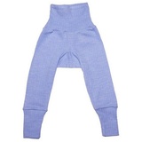 Cosilana Schlupfhose (1-tlg) Schlupf-Babyhose aus Bio Baumwolle / Bio Wolle / Seide blau 62/68