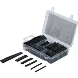 BGS Do it yourself Schrumpfschlauch-Sortiment schwarz 90-tlg.