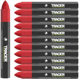 TRACER Bauholzkreide Markierstifte 12 St. Rot