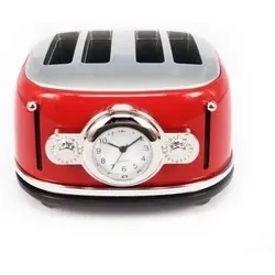 SIVA 99038 Siva Clock Toaster rot