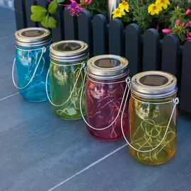 MARELIDA Laterne Glas 14,0 cm 4er Set mehrfarbig