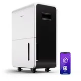 Klarstein Luftentfeuchter Elektrisch bis 90m2, Smart Luftentfeuchter für Wohnung, Bad & Keller, Luft-Entfeuchter Leise, Elektrischer Dehumidifier mit wlan IoT