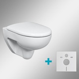 GEBERIT Renova & Tellkamp Premium 3000 WC-SET mit Zubehör: WC ohne Spülrand, WC-Sitz mit Absenkautomatik
